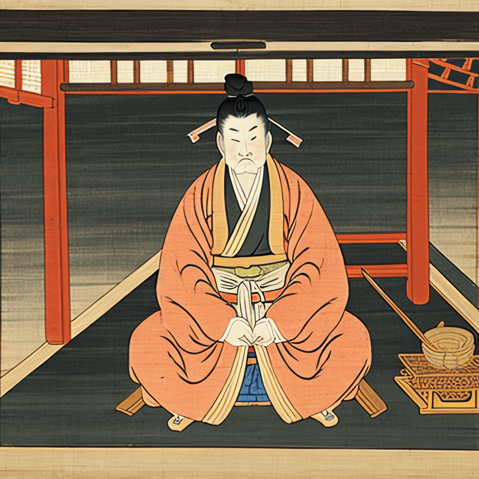An AI-generated portrayal of the renowned Zen Master Hakuin Ekaku.